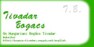 tivadar bogacs business card