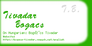 tivadar bogacs business card